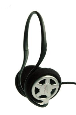 China Custom Black Behind The Neck Headphones With Microphone Ф30mm  Speaker for sale