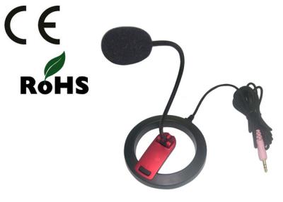 China Portable PC Desktop Microphone 2M Cord Black / Red Color 3.5mm Plug for sale