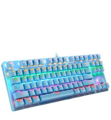 China OEM ODM Desktop Gaming Universal Hot Selling Axis 87 Mechanical Keys Luminous Color Changing Mechanical Keyboard for sale