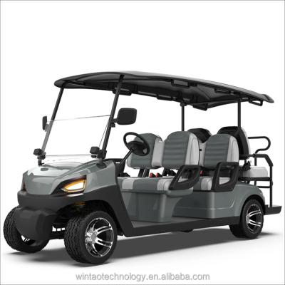 China Wintao 2023 High Quality Aluminum Frame Lifted 2+2 Seats Sale Electric Golf Carts Aluminum Rim 12x7 & Tire 23.5*10.5-12 for sale