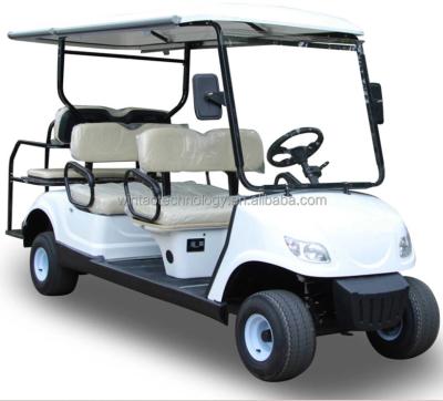 China Wintao 2023 Hot Selling 4+2 Seater Electric Sightseeing Club Car 72 V Golf Carts 12x7 Aluminum Rim & Tire 23.5*10.5-12 for sale