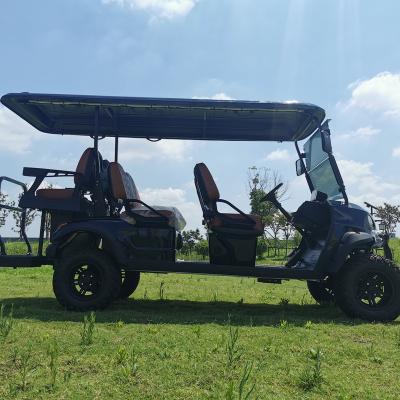 China Durable Electric Four Wheel Golf Cart 4+2 Seat Durable Battery Life With Cool Fashion Bumper 12 Inch /14inch for sale