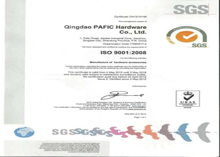 ISO9001:2008 - Qingdao PAFIC Hardware Co.,Ltd