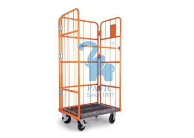 China Foldable Wire Mesh Storage Cages Roller Container For Medical Storage for sale