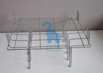 China Grey Powder Coated Wire Retail Display Racks , Wire Hanging Rack For Supermarket for sale