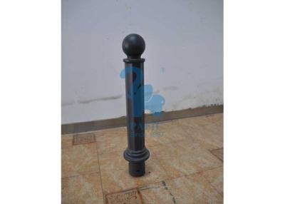 China Black Decorative Metal Fence Posts , Metal Railing Posts For Road Landscape for sale