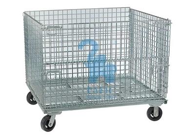 China Stackable Rodent Proof Wire Mesh Storage Cages On Wheels Φ6mm Wire Size for sale