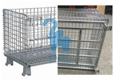 China Industrial Welded Wire Mesh Storage Cages Folding Structure For Shipping Container for sale