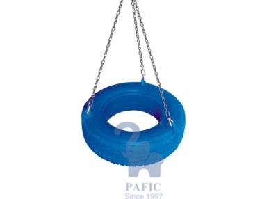 China Round Blue Rubber Tire Swing for Kids / Toddler Outside Play for sale