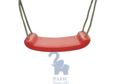 China PE Outdoor Slide Swing , Simple Plastic Hard Swing Seat Hanging with Rope for sale