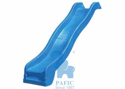 China 8 Foot Blue Plastic Outdoor Slide / Kids Playground Swing Set for sale