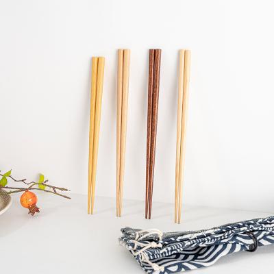 China Sustainable Wholesale Reusable Natural Japanese Korean  Style Wooden Sushi Restaurant Wedding Flatware Chopsticks for sale