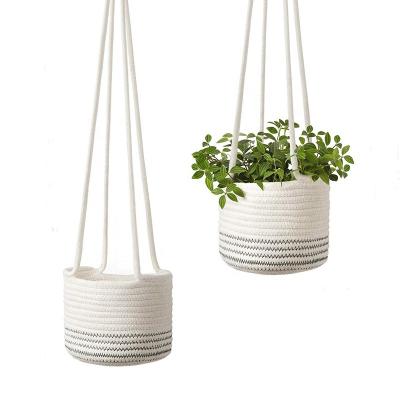 China KUYUE 2 Pure Manual Long Rope Plant Flower Hanging Baskets for sale