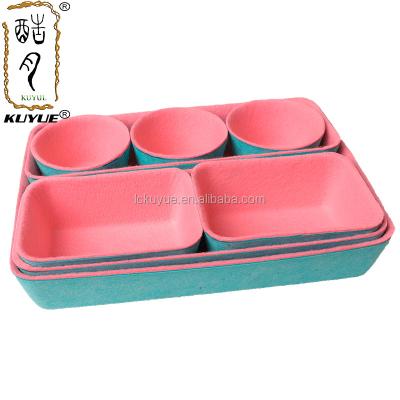 China KUYUE Viable Color Riser Two Set of 8 Pieces, Multifunctional Felt Storage Box, Cosmetic Storage for sale