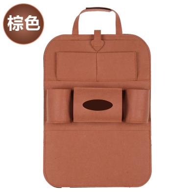 China Brief & Single Color Felt Bag Car Backseat Organizer Felt Seat Pocket Protector Storage Hanging Bag with Cloth Holder for sale