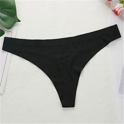 China European And American Breathable Mesh One Piece Thong Antibacterial Low Waist T Pants Pure Color No Trace Briefs for sale