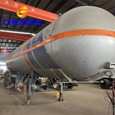 China Truck Trailer Used Cheap 3 Axle Semi LPG Tank Gas Tanker Trailer for sale