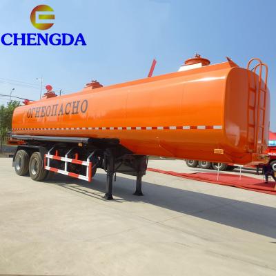 China Truck Trailer 2 Axles 30 CBM Fuel Tank Trailer Semi Oil Tanker Tank Trialer for sale