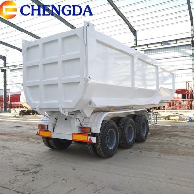 China Truck Trailer 3 Axles 45 80 Ton End Dump Heavy Duty Cubic Semi Trailer for sale