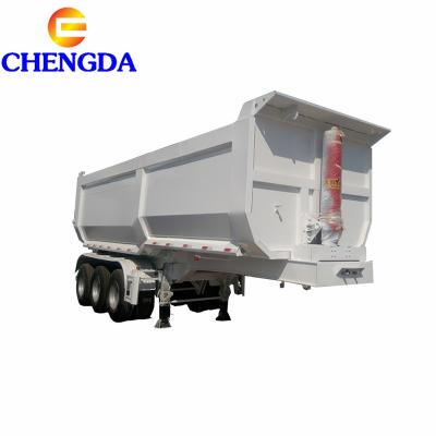 China Truck Trailer 35m3 40m3 Compact Tractor Dump Trailer Dump Semi Trailer Truck For Sale for sale