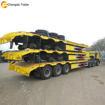 China Used Truck Trailer Factory Trailer 3 Axles Low Bed Semi Trailer For Sale for sale