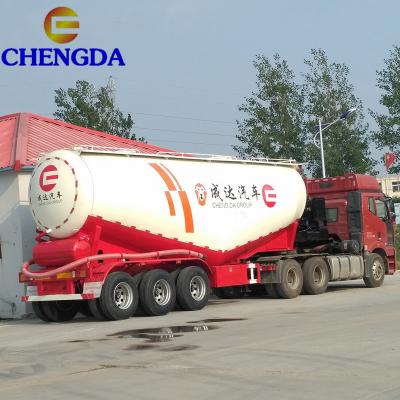 China Brand New Bulk Truck Trailer Chengda 3 Alxe Diesel Engine 50 Ton Tanker 45 CBM Cement Tank Trailer For Sale for sale