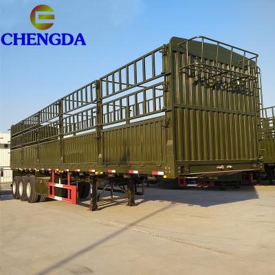 China New Truck Trailer Used 2 Or 3 4 Axle Fence Side Wall Semi Trailer For Sale for sale