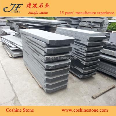 China G654 Sesame Black Porcelain Granite Dark Gray Granite Indoor Decorative Stone Outdoor Stairs Steps for sale