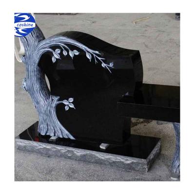 China Contemporary Modern Design Granite Shaft Carving Monument Headstone for sale