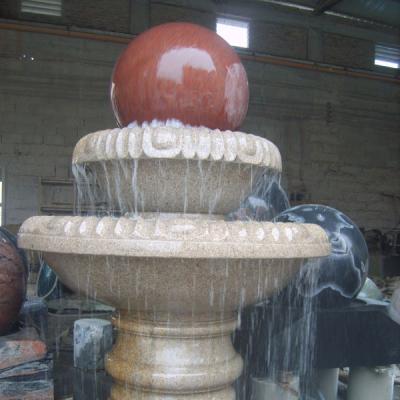 China Cheap Eco-friendly Granite Natural Stone Ball Rotating Drinking Water Fountain for sale