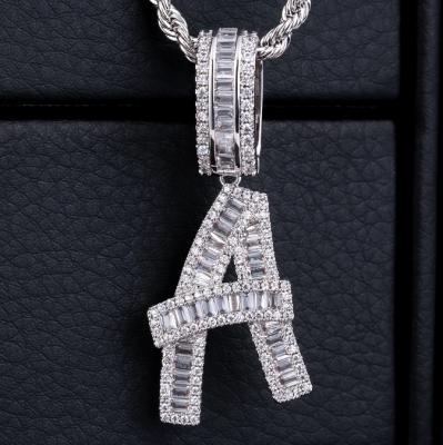 China Wholesale TRENDY Alphabet Charm Zircon Diamond Letter Initial Necklace For Women Men for sale