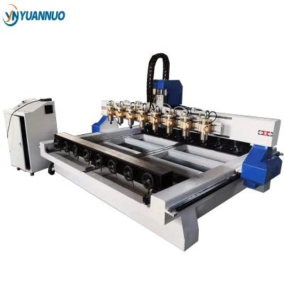 China YN1825 Hotels Multi Legs Doors Beds 8 Heads CNC Drilling Router Machine With Rotary For Flat Log And for sale