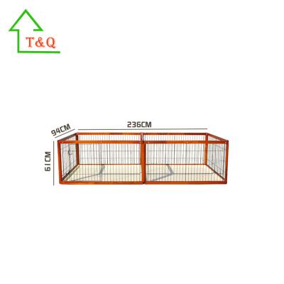 China Large Viable Indoor Wooden Dog Kennel Double Cage for sale