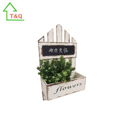 China New Durable Single Wooden Decorative Garden Green Wall Hanging Planter for sale