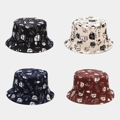 China 2022 other fashionable hats for men and women going out with double-sided wearing fisherman Hat sunshade hat letters graffiti for sale