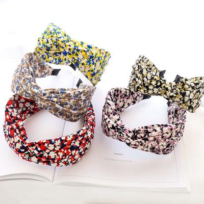 China The other fashion of 2022 new hair accessories printing hair accessories ladies knotted headband for sale