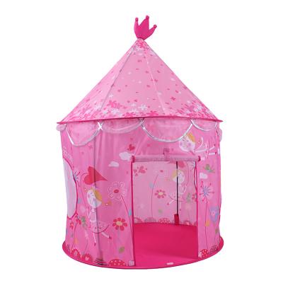 China Sports Toy Indoor Outdoor Cloth Children's Pink Princess Foldable Teepee Play Home Tent For Kids 0-8 Years Old for sale