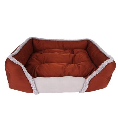 China Petstar Oxford Fabric Breathable Waterproof Dog Beds Orthopedic Egg Foam Washable With Soft Plush Pet Pillows for sale