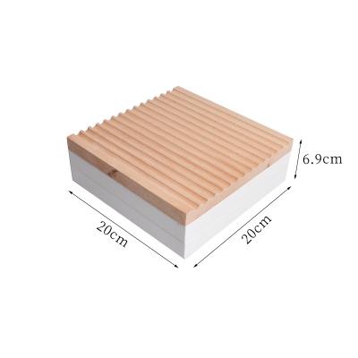 China Gift Factory Outlet The Best Pen Storage Box Simple Wooden Cover Multifunctional Desktop Storage Box for sale