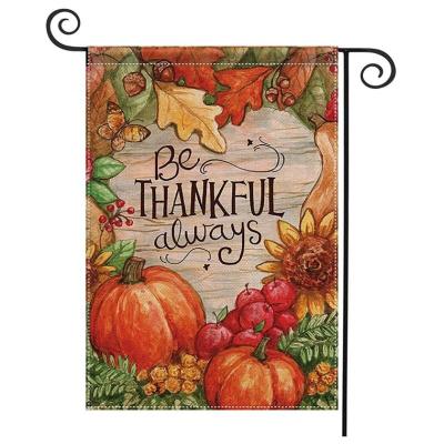 China Shanghai Hanging BT 0190 Autumn Garden Flag Welcome Fall Flag Thanksgiving Yard Lawn Flags, Outdoor Thanksgiving Day Yard Decor for sale