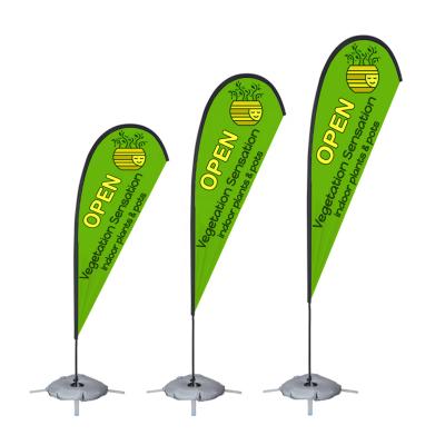 China Health Care Institute Outdoor Custom Double Sided Printing Beach Teardrop Flag For Advertising for sale