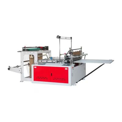 China Bottom sealing, heat sealing, cold cutting plastic supermarket shopping bag making machine, flat bag making machine for sale