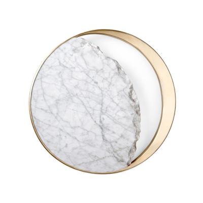 China Modern Creative Modern Wall Light Aisle Hotel Nordic Marble Moon Wall Lamp for sale