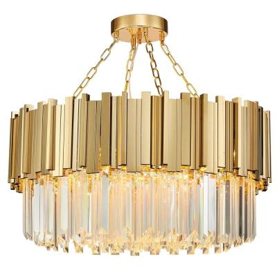 China Modern American Crystal Lights Elegant Luxury Empire Crystal Pendant Gold Ceiling Bedroom Hotel Crystal Chandelier in Dubai for sale