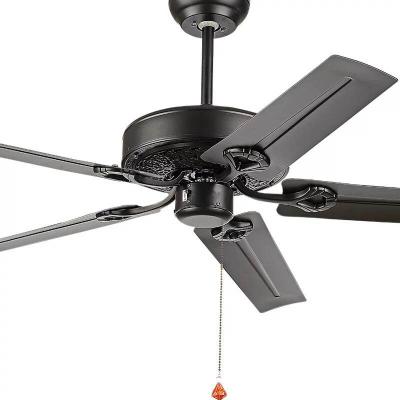 China Modern Black Color 48 Inch Metal Blades High Speed ​​Industrial Ceiling Fan With Light for sale