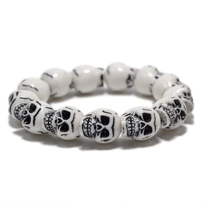 China Halloween Imitation Fresh Style Men's Retro Personality Bracelets Bone Vintage FC002 Yaks Beaded Bracelet for sale