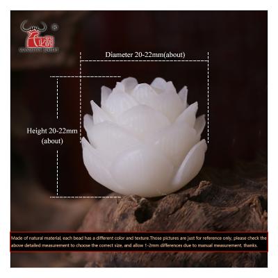 China Natural Vintage Palm Fruit Bead Hand-carved Lotus Beads White Flowers Beads For Jewelry Making Yoga Bracelet Necklace Bodhi DIY Beads for sale