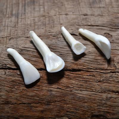 China YT005 Natural Vintage White Cow Tooth Bone Beads Pendants For Diy Jewelry Making Primitive Tribal Ornaments Jewelry Accessories 35~50mm for sale