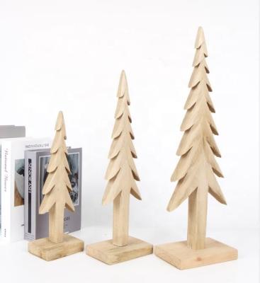 China Traditional Wooden Tree Decorations Christmas Decoration Desktop Ornament for sale