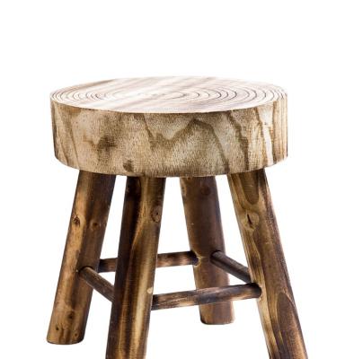 China Unfinished Natural Handmade Wooden 4 Leg Stool for sale